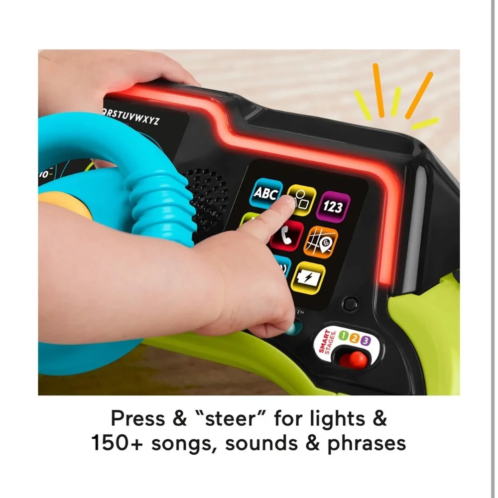 Fisher-Price Smiling Green and Blue learning toy